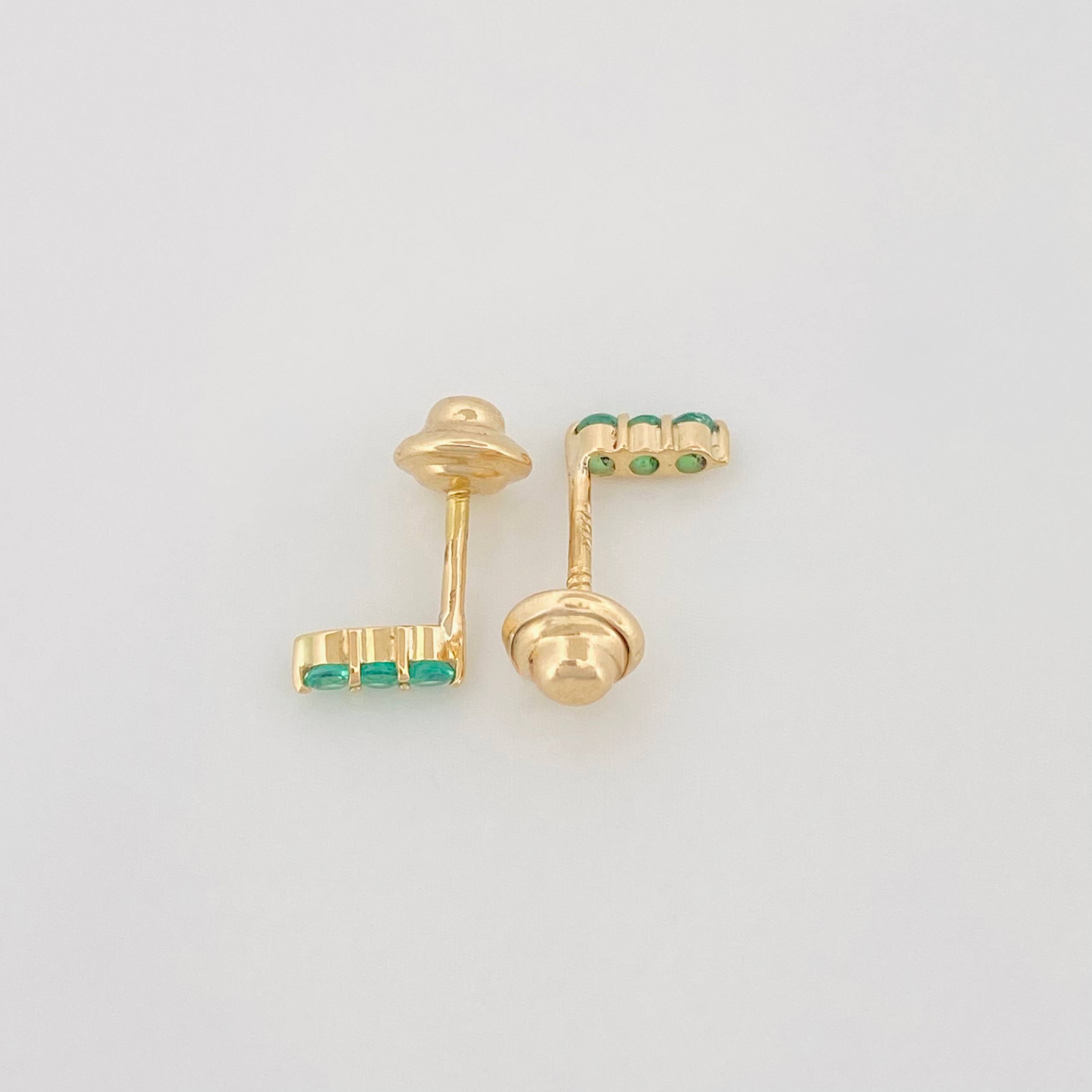 Topos Semaforo Esmeraldas 0.15Pts 0.65 g / in / 1.57 mm Oro Amarillo 18K