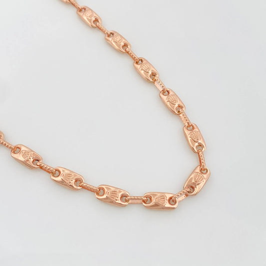Cadena Rustica Corona 15.3 g / 29 in / 4.2 mm Oro Rosa 18K