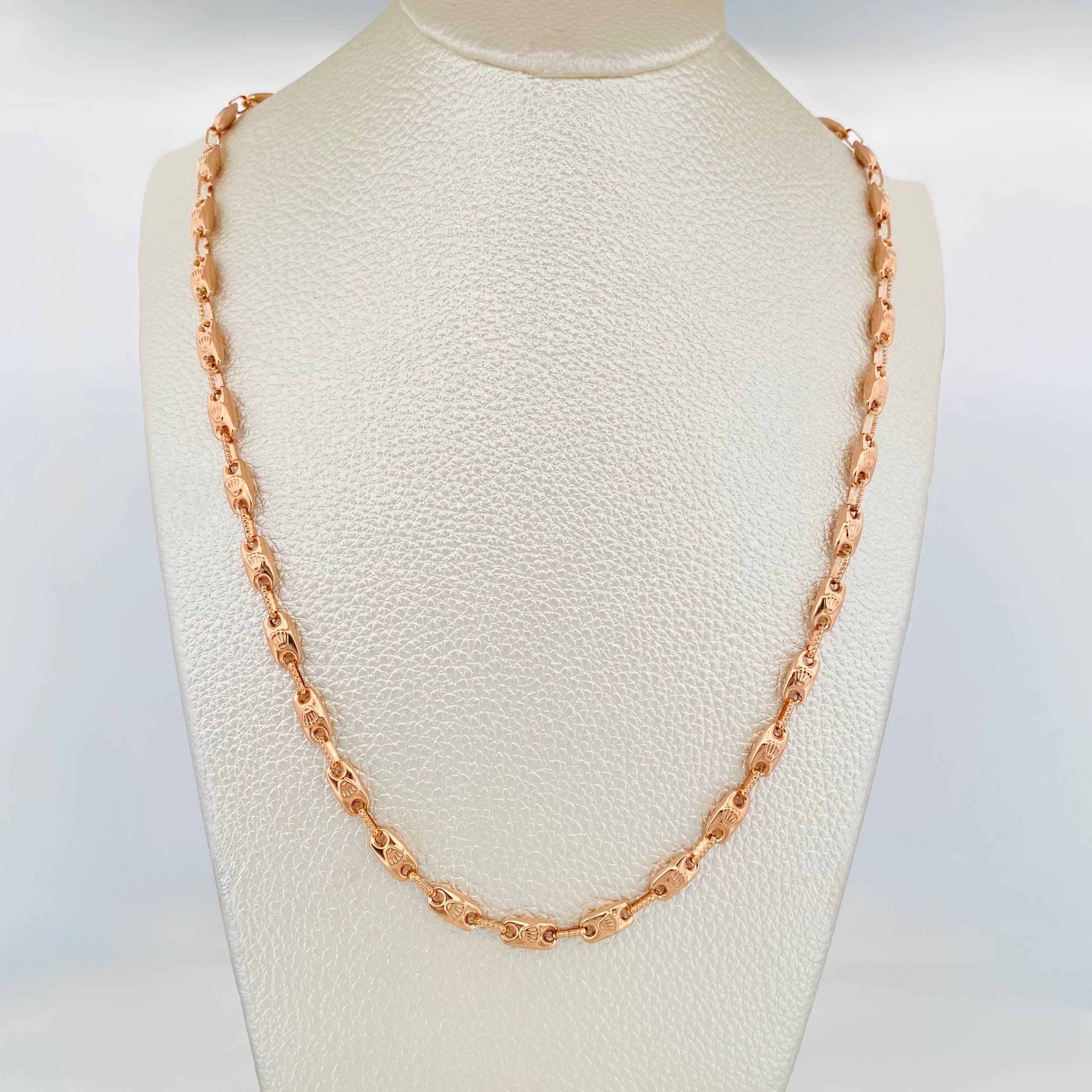Cadena Rustica Corona 15.3 g / 29 in / 4.2 mm Oro Rosa 18K