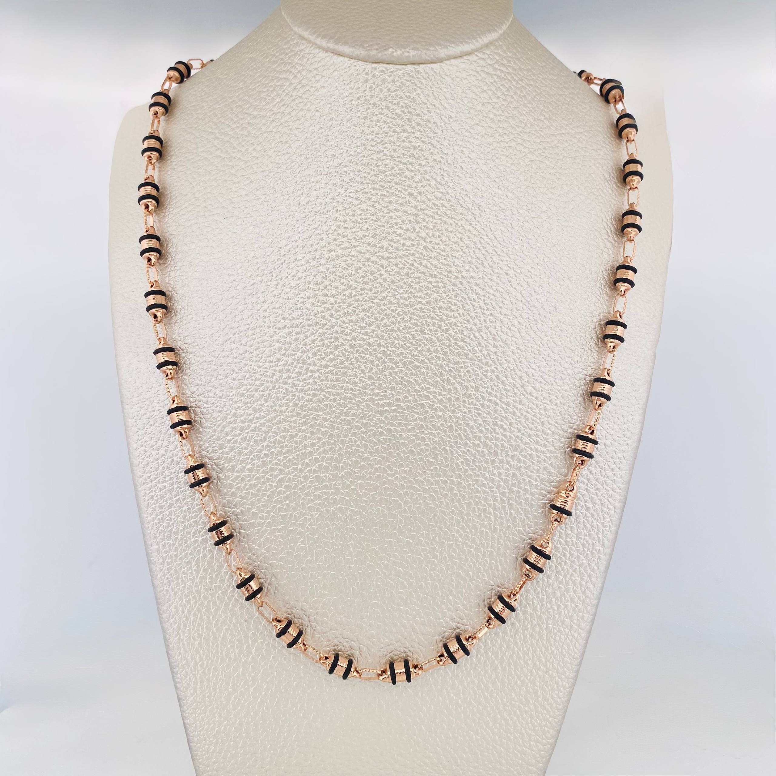 Cadena Rustica Barril 15.95 g / 27 1/2 in / 4.3 mm Oro Rosa 18K