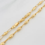 Cadena Rustica Rombo Abultado 11.1 g / 24 in / 4.1 mm Oro Amarillo 18K