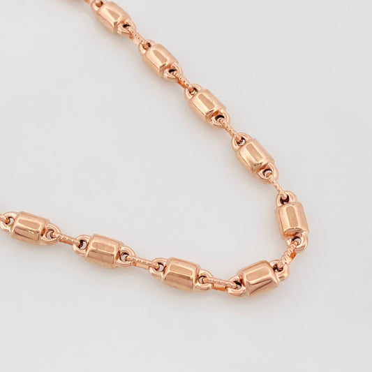 Cadena Rustica Burbuja 18.85 g / 28 1/4 in / 4.3 mm Oro Rosa 18K