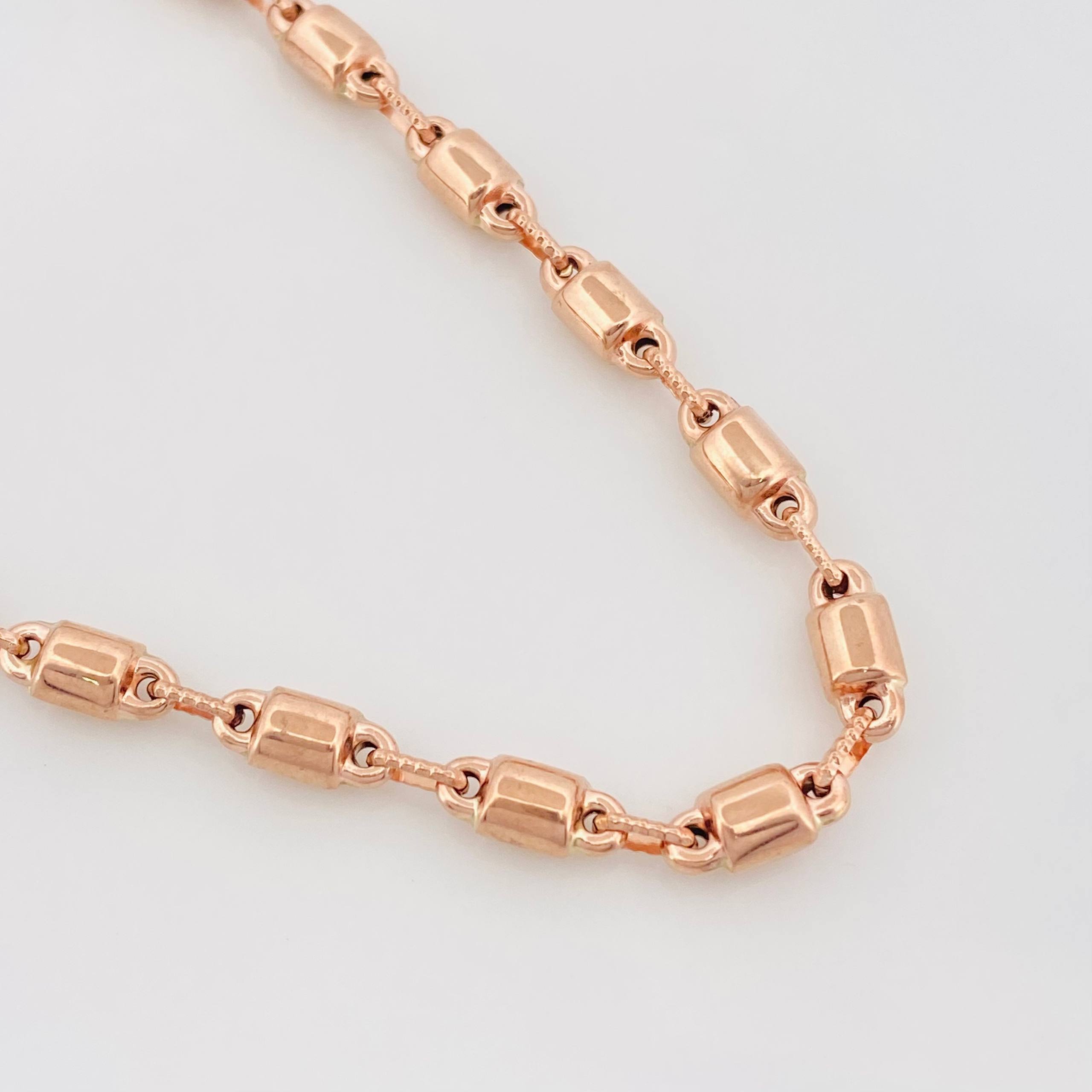 Cadena Rustica Burbuja 16.15 g / 24 1/2 in / 4.3 mm Oro Rosa 18K