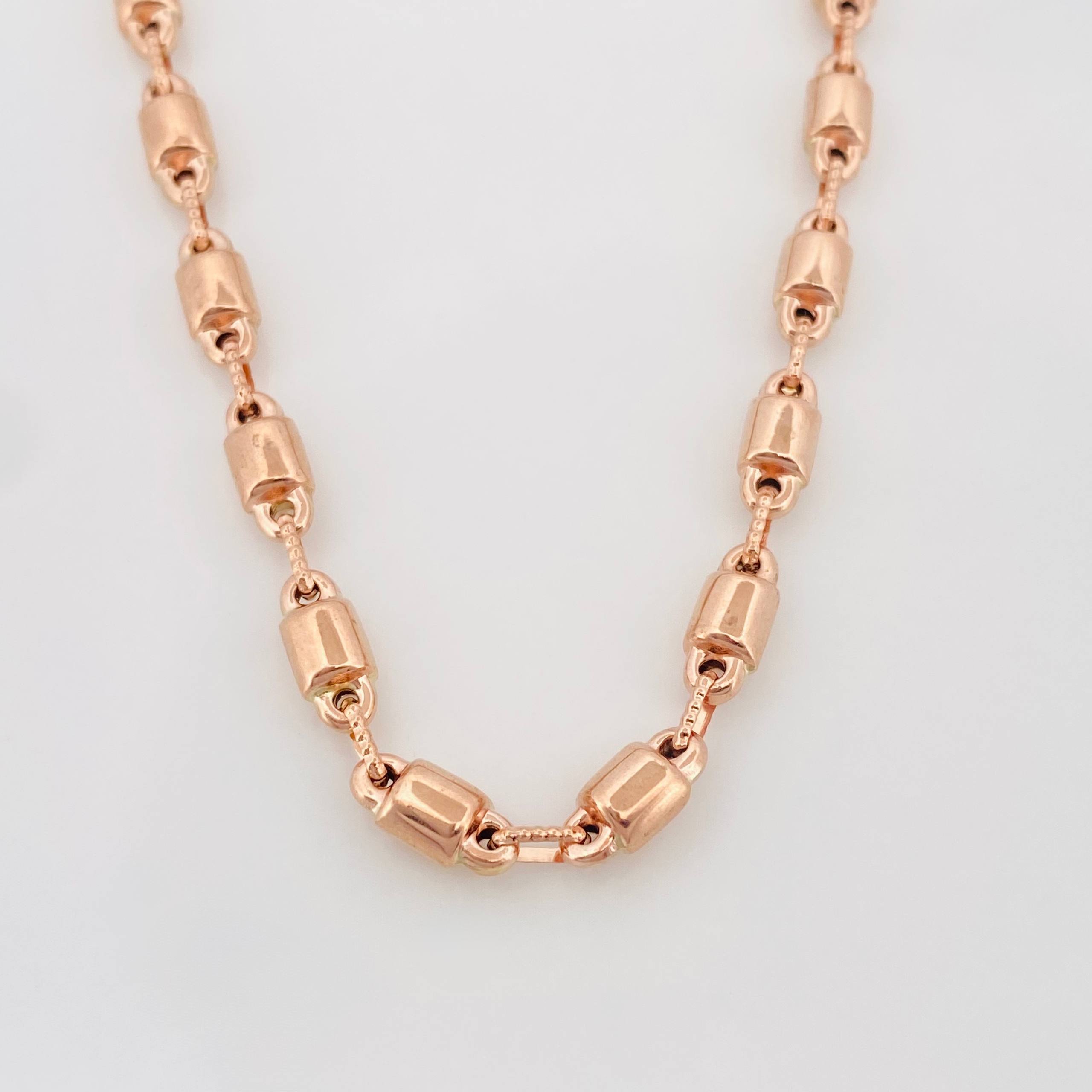Cadena Rustica Burbuja 16.15 g / 24 1/2 in / 4.3 mm Oro Rosa 18K