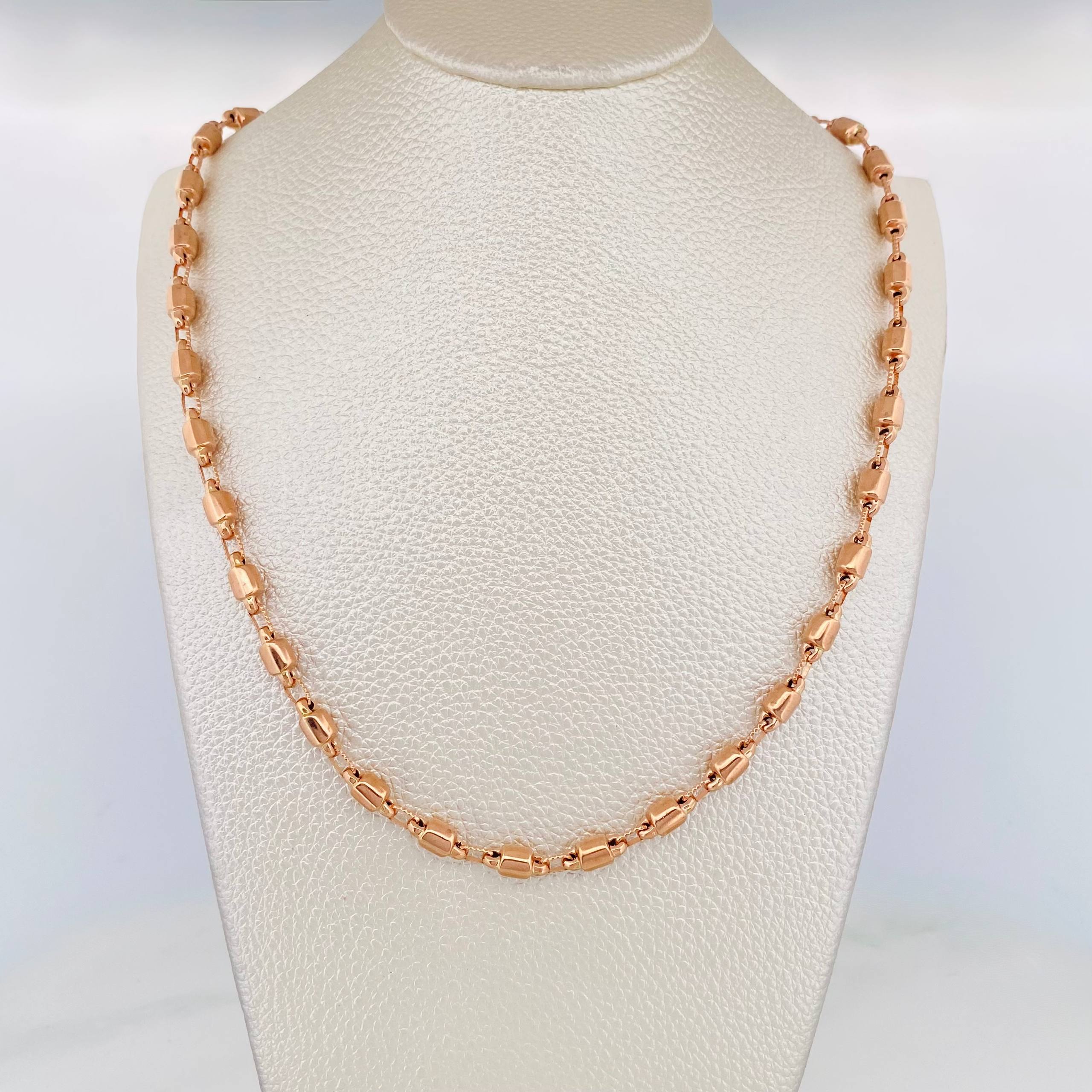 Cadena Rustica Burbuja 16.15 g / 24 1/2 in / 4.3 mm Oro Rosa 18K