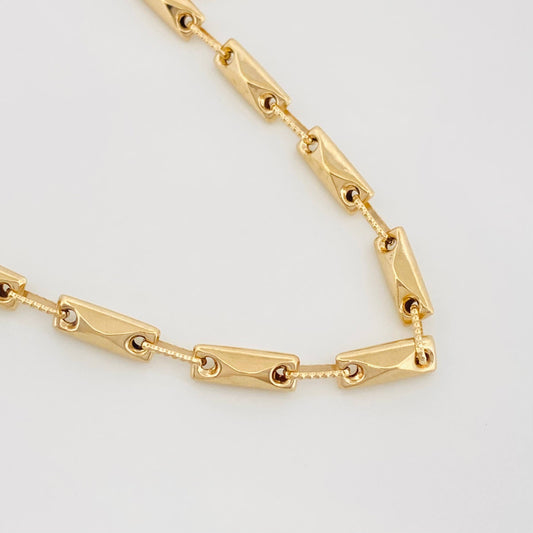 Cadena Rustica Barril Rombo 13.35 g / 24 3/4 in / 3.4 mm Oro Amarillo 18K