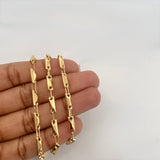 Cadena Rustica Barril Rombo 13.35 g / 24 3/4 in / 3.4 mm Oro Amarillo 18K