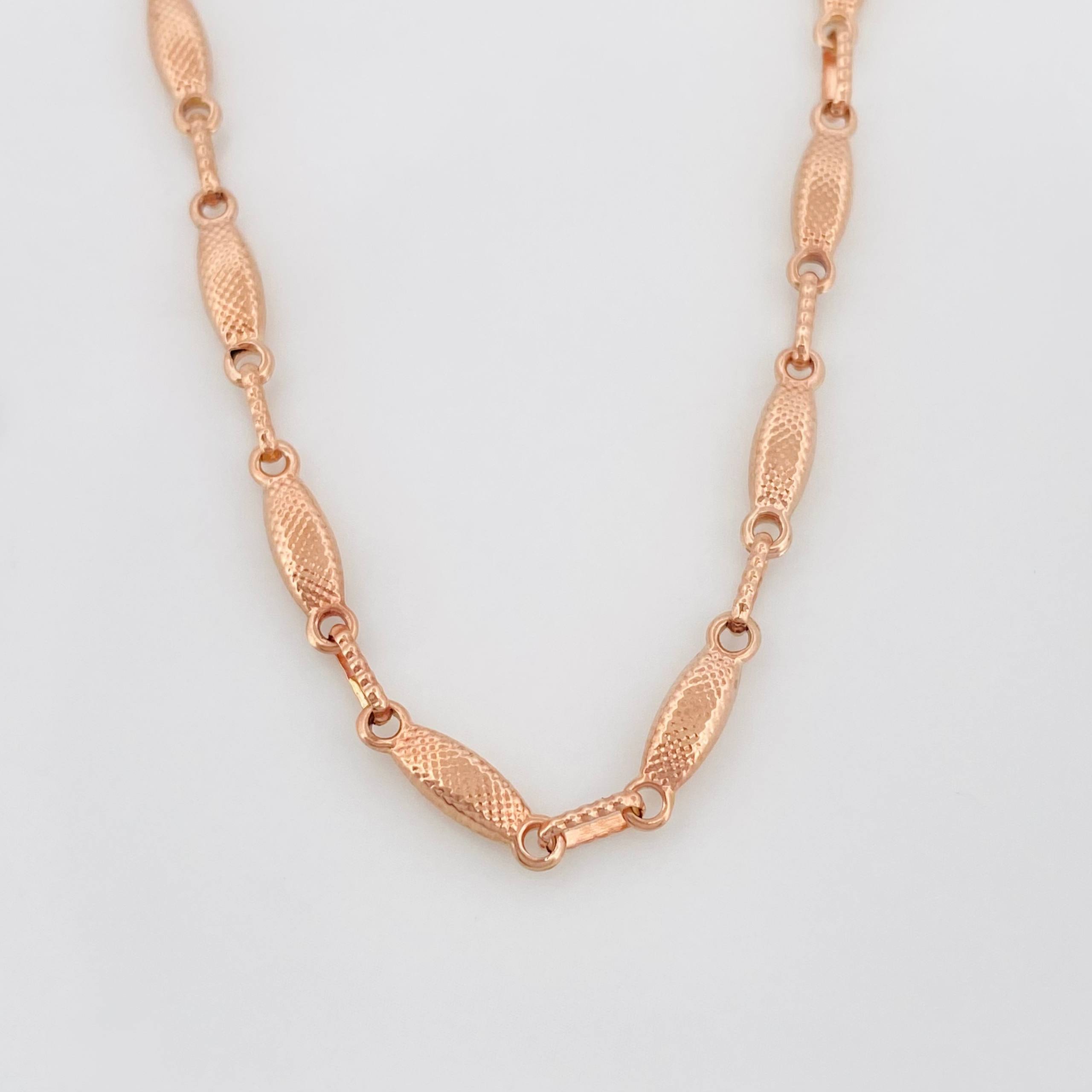 Cadena Rustica Eslabon 10.35 g / 24 1/2 in / 3.3 mm Oro Rosa 18K