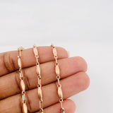 Cadena Rustica Eslabon 10.35 g / 24 1/2 in / 3.3 mm Oro Rosa 18K