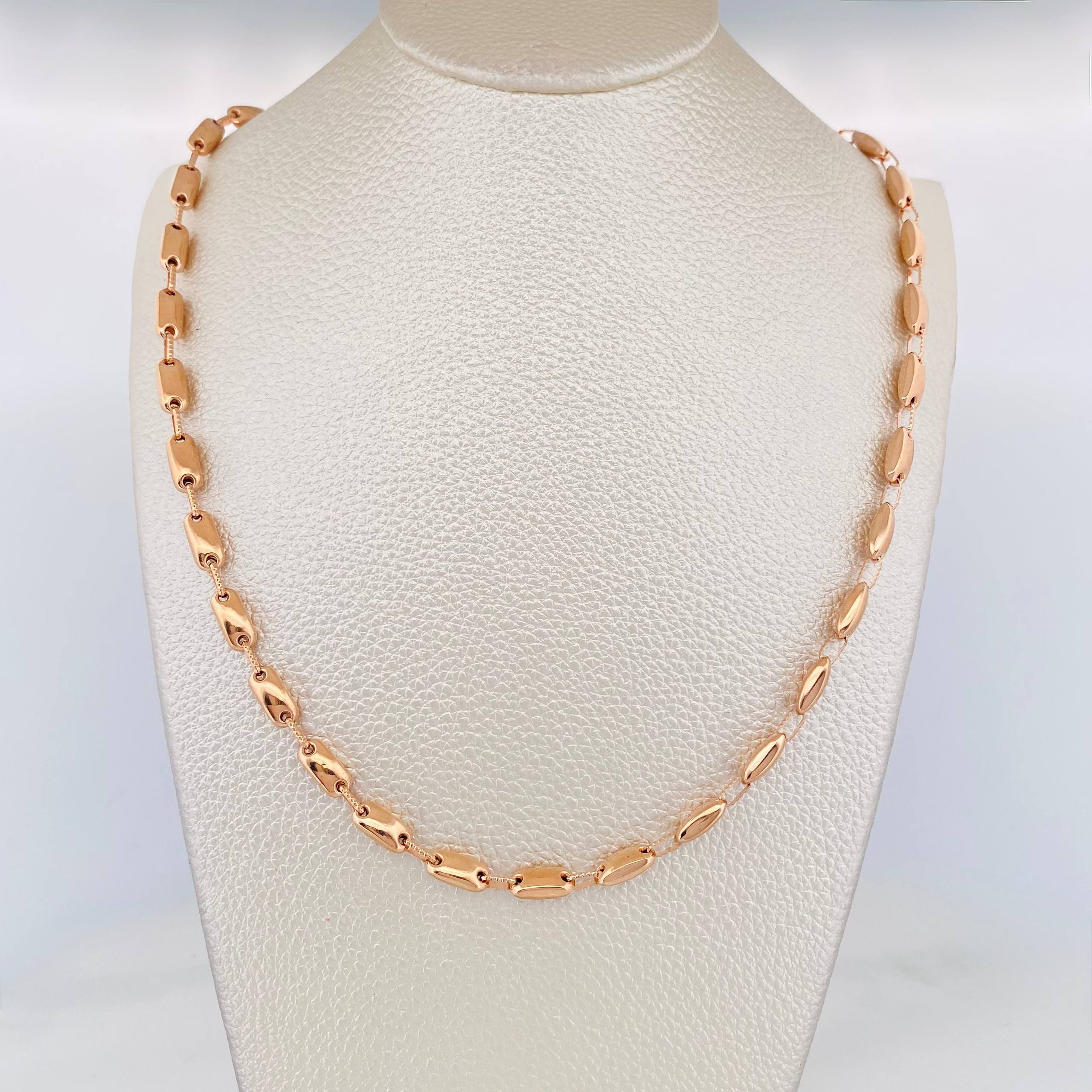 Cadena Rustica Adije 14.65 g / 24 1/2 in / 4.4 mm Oro Rosa 18K