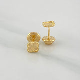 Topos Trebol Diamantados 0.75 g / in / 4.98 mm Oro Amarillo 18K