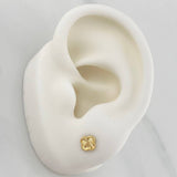 Topos Trebol Diamantados 0.75 g / in / 4.98 mm Oro Amarillo 18K