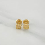 Topos Trebol Diamantado 0.75 g / in / 3 mm Oro Amarillo 18K