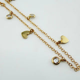 Pulso Aro Seguido Corazones Burbujas 2.2gr / 7 3/4 in / 1.5mm Oro Amarillo +4 18K ©