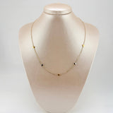 Cadena Aro Seguido Corazones 3.65gr / 17 3/4 in / 1mm Dos Oros Amarillo Blanco +4 18K ©