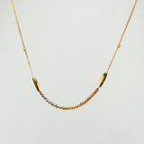 Cadena Aro Seguido Bolas Diamantadas 3.45gr / 17 3/4 in / 3mm Tres Oros +4 18K ©