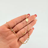 Cadena Denario Virgen Milagrosa 5.6gr / 17 3/4 in / 3mm Oro Amarillo +4 18K ©