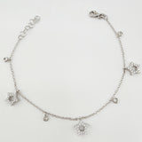 Pulso Aro Seguido Estrellas 3.05gr / 7 1/2 in / 1.2mm Oro Blanco +4 18K ©