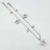 Pulso Aro Seguido Estrellas 3.05gr / 7 1/2 in / 1.2mm Oro Blanco +4 18K ©