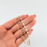 Pulso Aro Seguido Tres Caminos 5.2gr / 7 in / 1mm Oro Amarillo +4 18K*