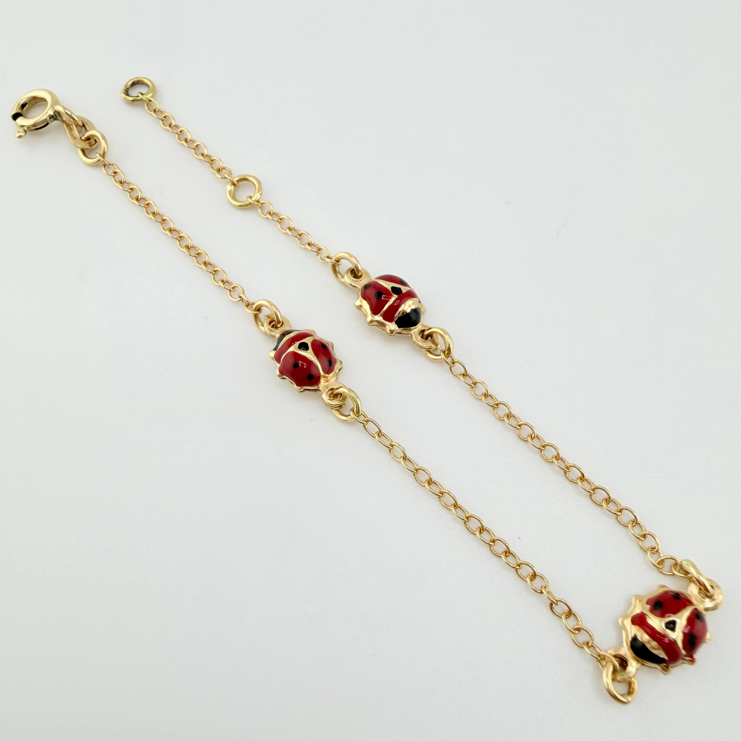 Pulso Aro Seguido Mariquita 1.95gr / 6 1/2 in / 1.5mm Oro Amarillo +4 18K*