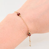 Pulso Aro Seguido Mariquita 1.95gr / 6 1/2 in / 1.5mm Oro Amarillo +4 18K*