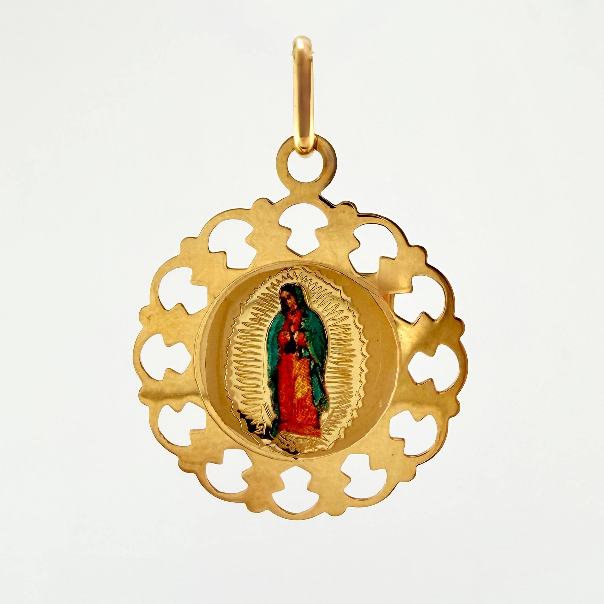 Dije Dije Virgen Guadalupe 0.9gr / 1 in / Oro Amarillo +4 18K