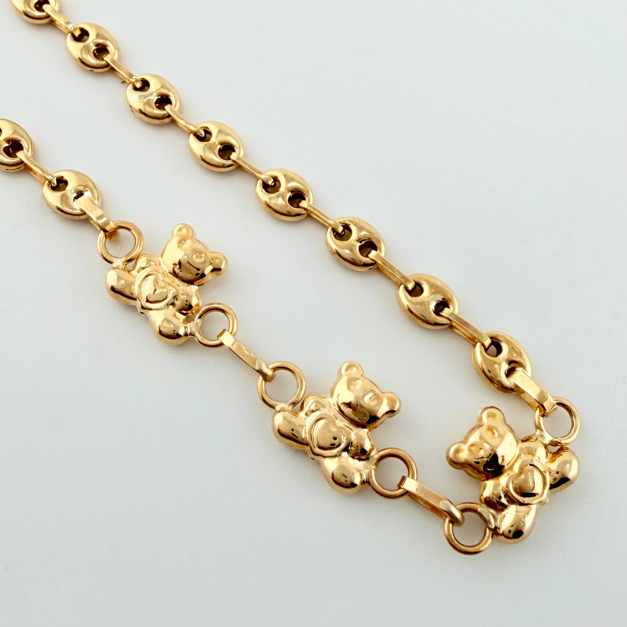 Pulso GC Osos 2.1gr / 6 3/4 in / 3mm Oro Amarillo 18K