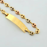 Pulso GC Placa Rectangular 2.65gr / 7 in / 4mm Tres Oros 18K