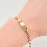 Pulso GC Placa Rectangular 2.65gr / 7 in / 4mm Tres Oros 18K