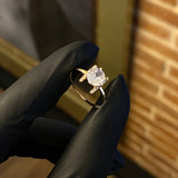 Solitaire Pisces 1.5gr / T6 1/4 White Zircon Rings Rose Gold