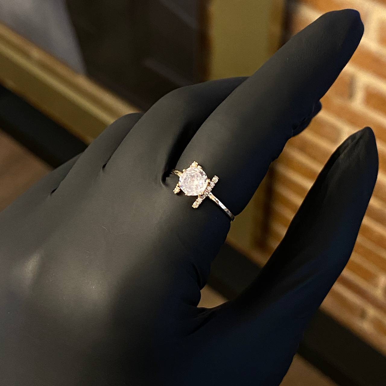 Solitaire Pisces 1.5gr / T6 1/4 White Zircon Rings Rose Gold