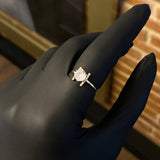 Solitaire Pisces 1.5gr / T6 1/4 White Zircon Rings Rose Gold