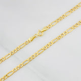 Cadena Figaro 4.85g / 28 in / 3.18mm Oro Amarillo 18K