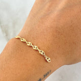 Herraje Retazo GC 6 Eslabones 0.65gr / 1 3/4 in / 4.2mm Oro Amarillo 18K