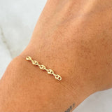 Herraje Retazo GC 0.3gr / 3cm / Oro 18K *