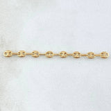 Charm GC Patch 8 Links 0.55gr / 2 in / 3.3mm Yellow Gold 18K