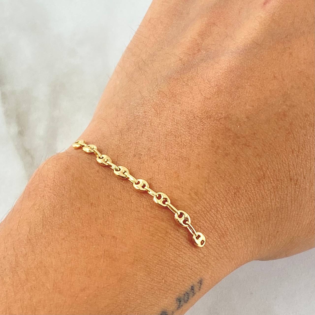 Herraje Retazo GC 8 Eslabones 0.5gr / 2in / 3.3mm Oro Amarillo 18K