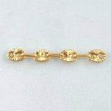 Herraje Retazo GC 4 Eslabones 0.45gr / 1 1/4in / 4mm Oro Amarillo 18K