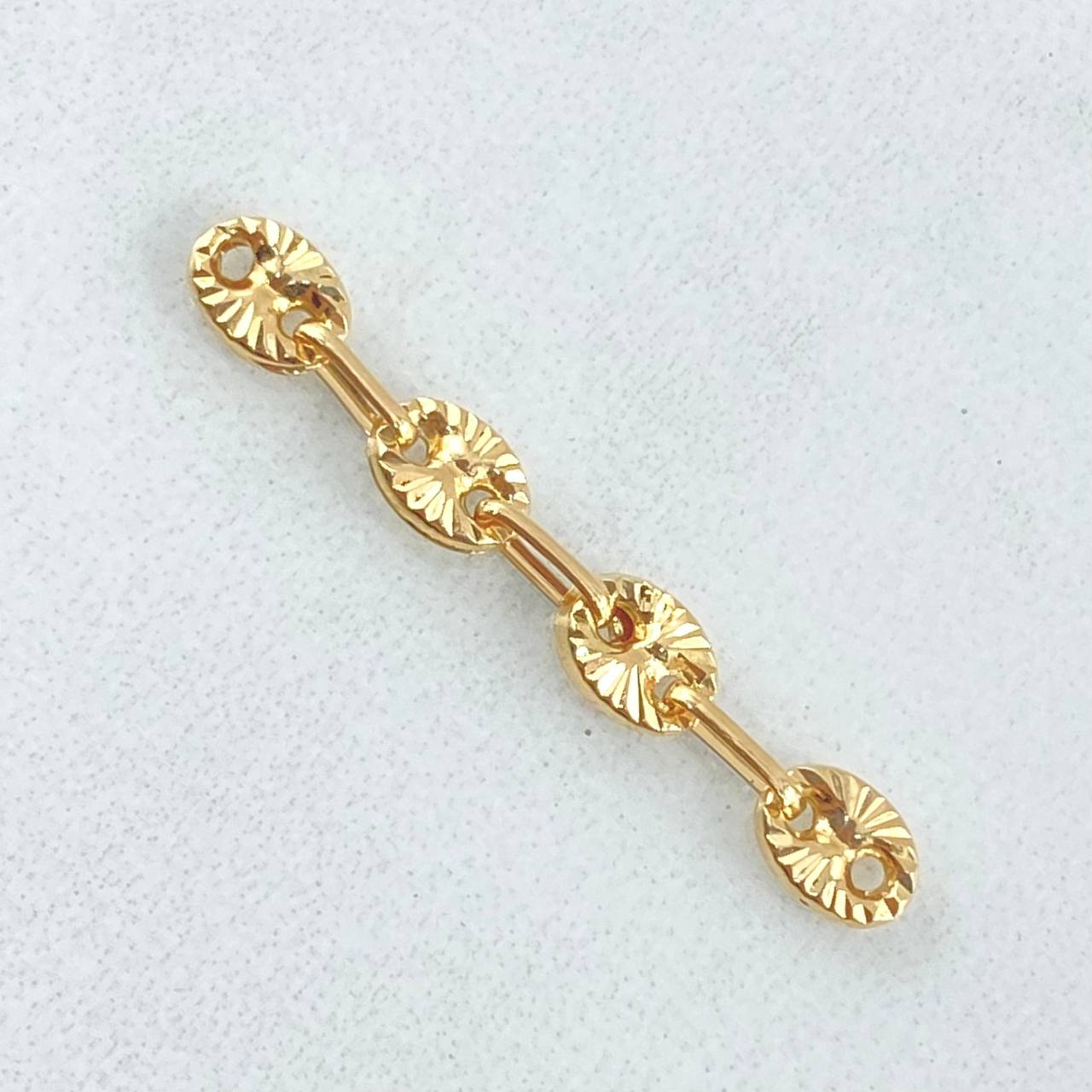 Herraje Retazo GC 4 Eslabones 0.45gr / 1 1/4in / 4mm Oro Amarillo 18K