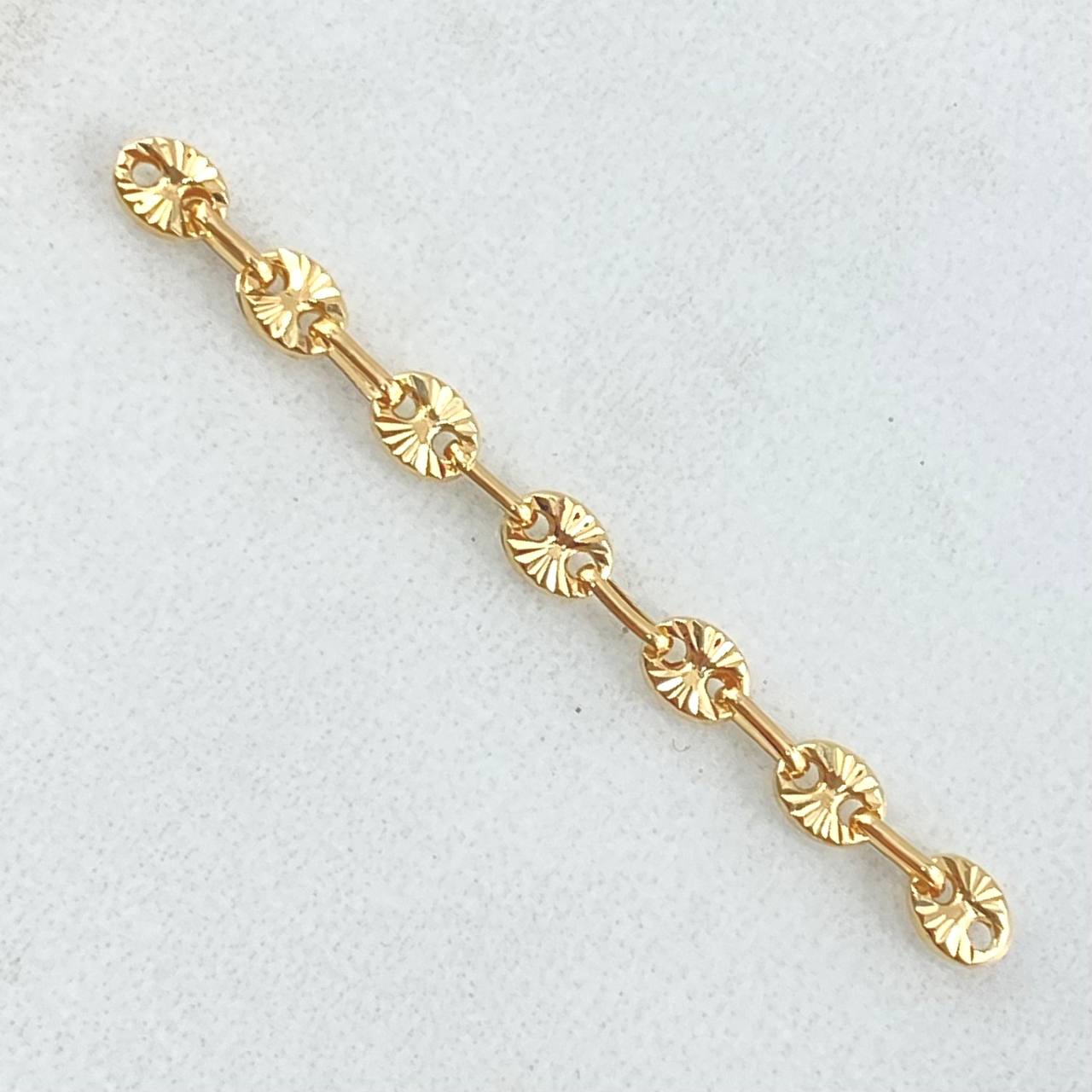 Herraje Retazo GC 7 Eslabones 0.55gr / 1 3/4in / 3.4mm Oro Amarillo 18K