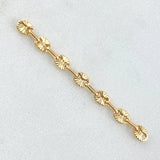 Herraje Retazo GC 7 Eslabones 0.55gr / 1 3/4in / 3.4mm Oro Amarillo 18K