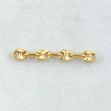 Herraje Retazo GC 4 Eslabones 0.35gr / 1in / 3.4mm Oro Amarillo 18K