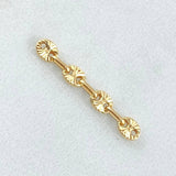 Herraje Retazo GC 4 Eslabones 0.35gr / 1in / 3.4mm Oro Amarillo 18K