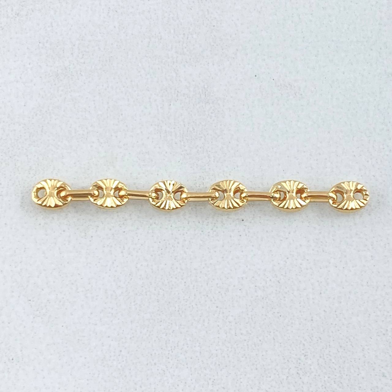 Herraje Retazo GC 6 Eslabones 0.7gr / 1 3/4 in / 4.2mm Oro Amarillo 18K