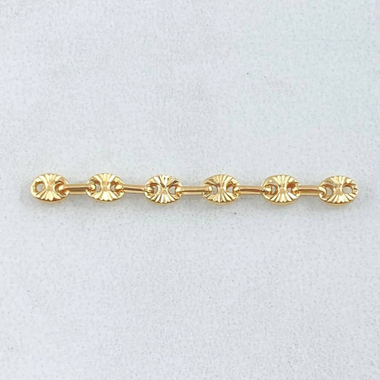Charm Retazo GC 6 Links 0.5gr / 1 1/2in / 3.4mm Yellow Gold 18K