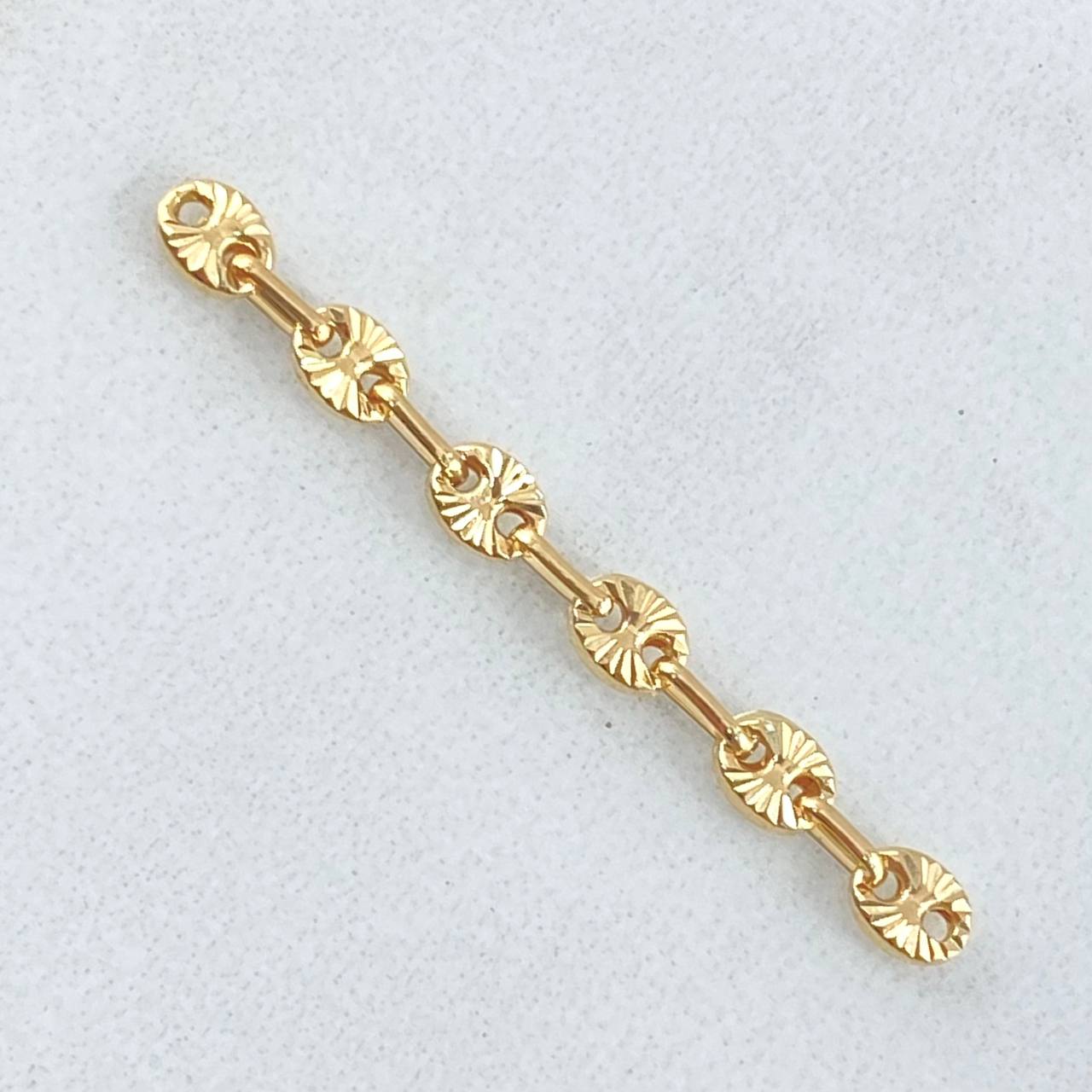 Herraje Retazo GC 6 Eslabones 0.7gr / 1 3/4 in / 4.2mm Oro Amarillo 18K