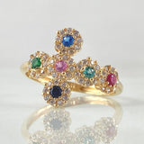 Tupida Cross Ring 2.35gr / Size 6 1/4 / 18K Gold ©