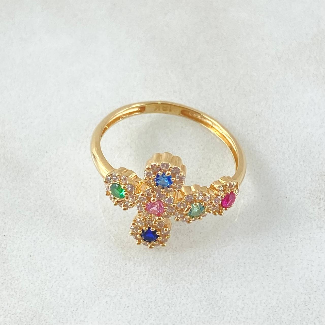 Tupida Cross Ring 2.35gr / Size 6 1/4 / 18K Gold ©