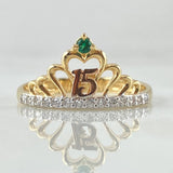 Crown Ring 15s 2.05gr / Size 6 3/4 / 18K Gold ©